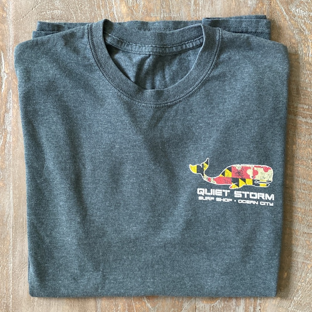 Quiet Storm Surf Shop Ocean City Maryland Grey Short Sleeve T-Shirt